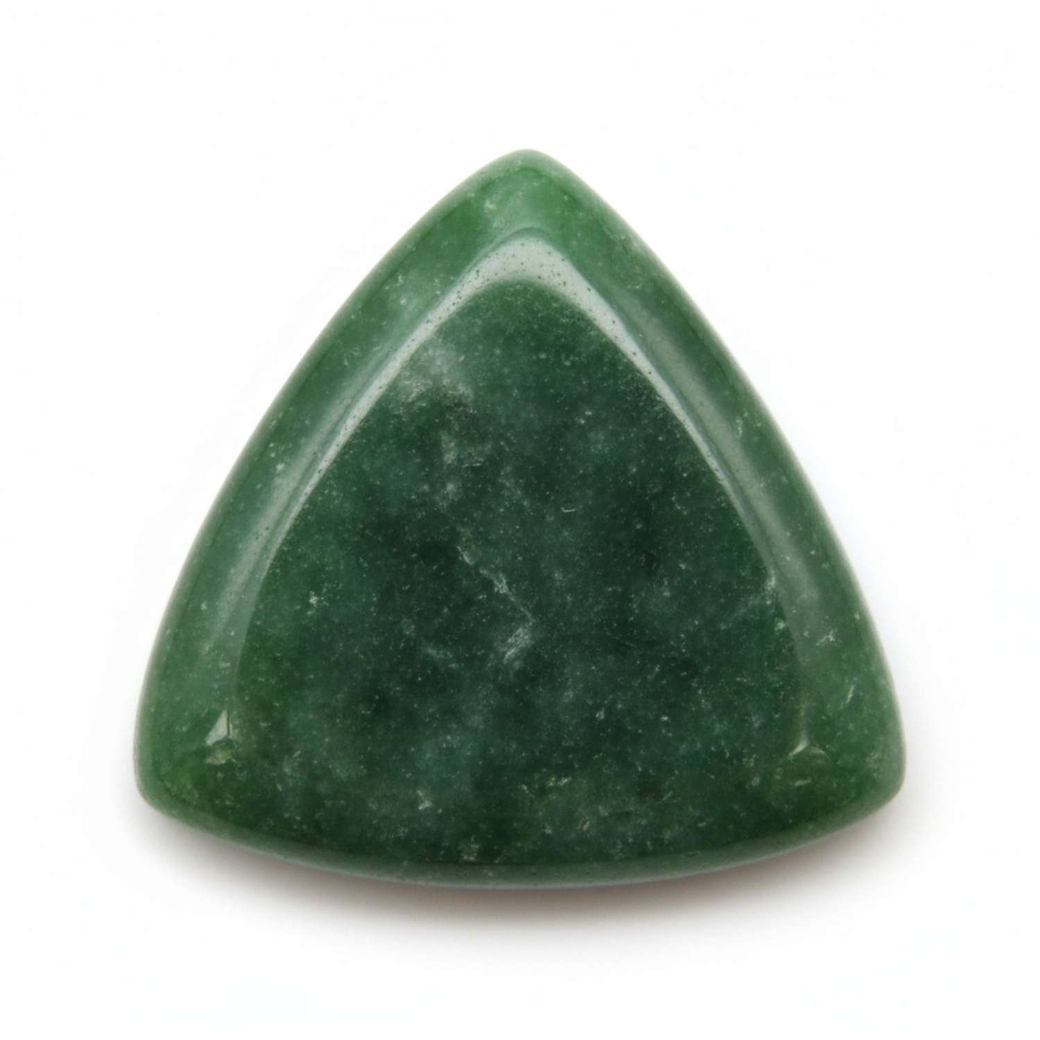Green Jade 1PC Medium 9x9 MM Triangle Cabochon Green Lustrous semi Precious Loose Gemstone Imagen principal del producto