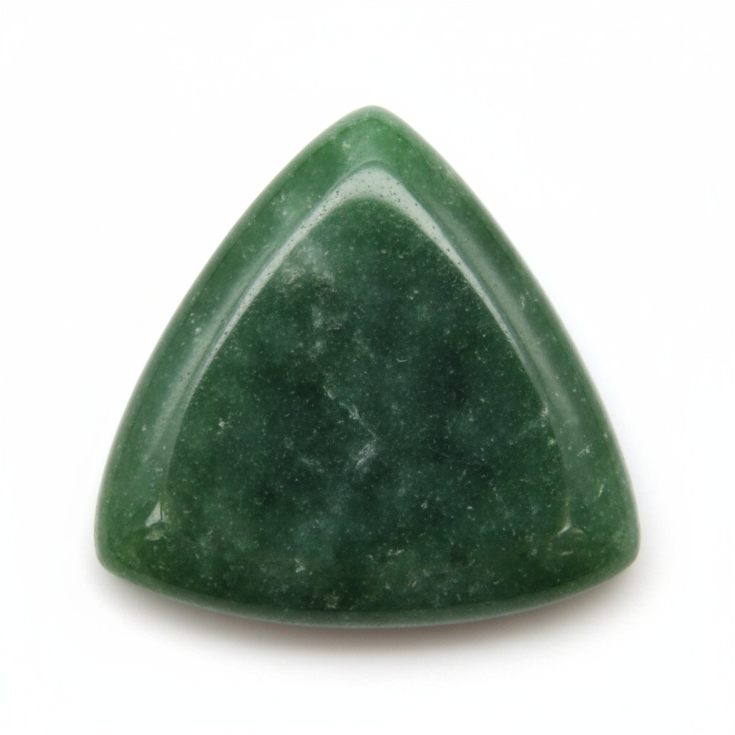 Green Jade 1PC Medium 9x9 MM Triangle Cabochon Green Lustrous semi Precious Loose Gemstone