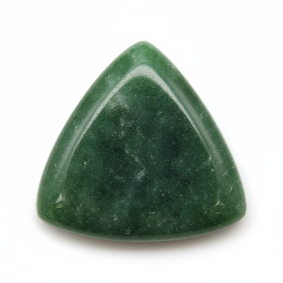 Green Jade 1PC Medium 9x9 MM Triangle Cabochon Green Lustrous semi Precious Loose Gemstone