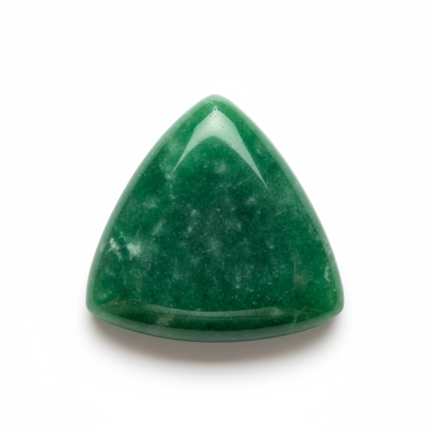 Green Jade 1PC Medium 9x9 MM Triangle Cabochon Green Lustrous semi Precious Loose Gemstone Imagen secundaria del producto