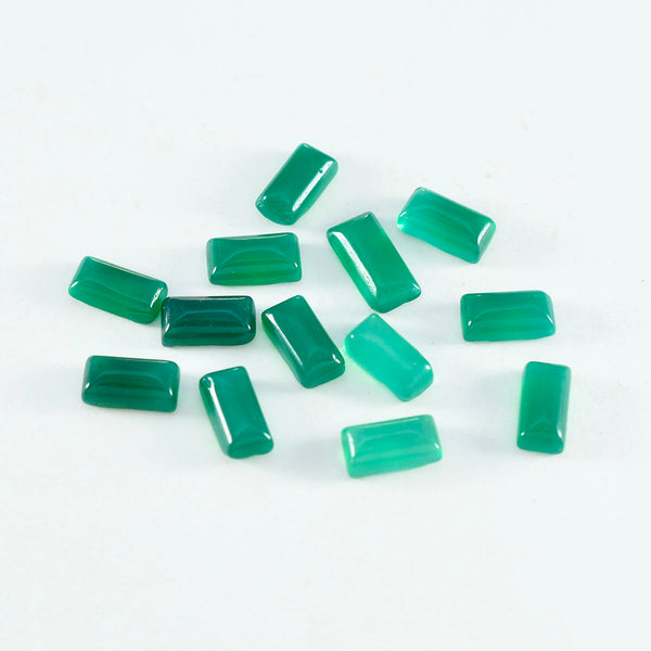Green Onyx 1PC Large 8x16 MM Baguette Cabochon Green Superior semi Precious Gems