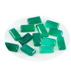 Green Onyx 1PC Medium 7x14 MM Baguette Cabochon Green Genuine semi Precious Precious Gemstone