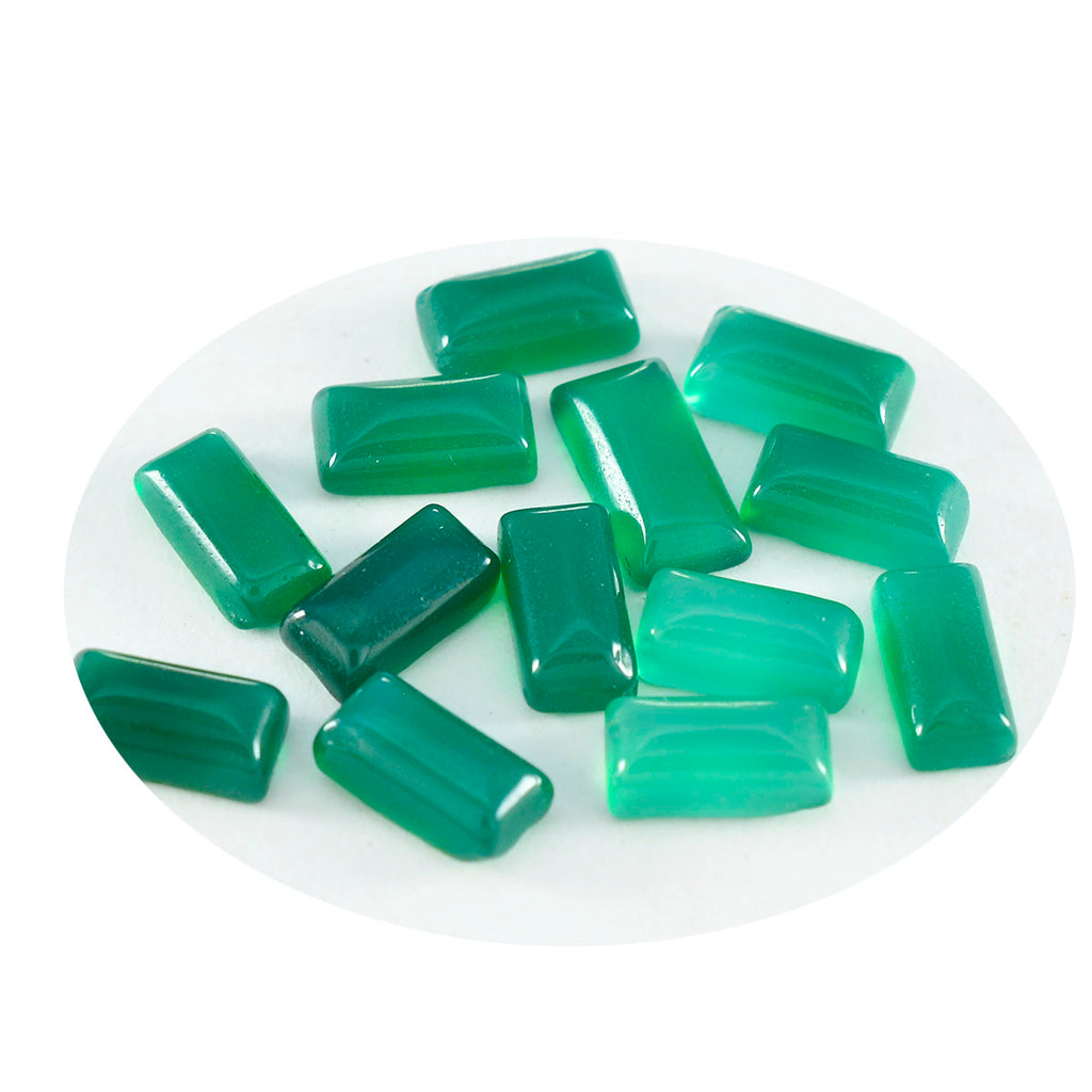 Green Onyx 1PC Large 8x16 MM Baguette Cabochon Green Superior semi Precious Gems