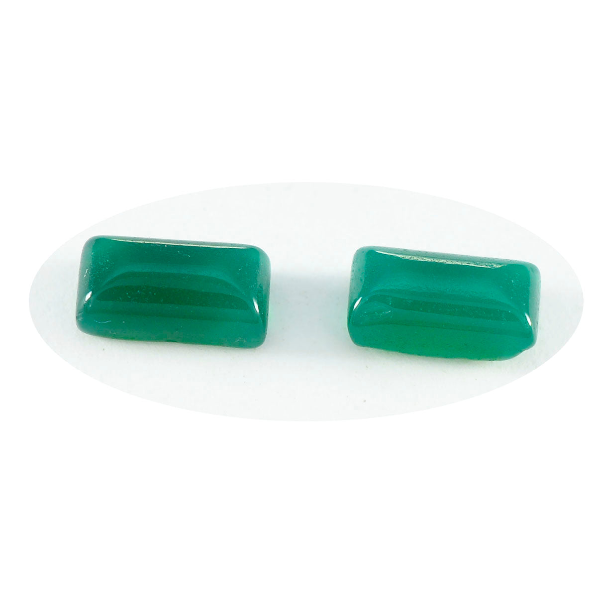 Green Onyx 1PC Large 8x16 MM Baguette Cabochon Green Superior semi Precious Gems Huvudsaklig produktbild