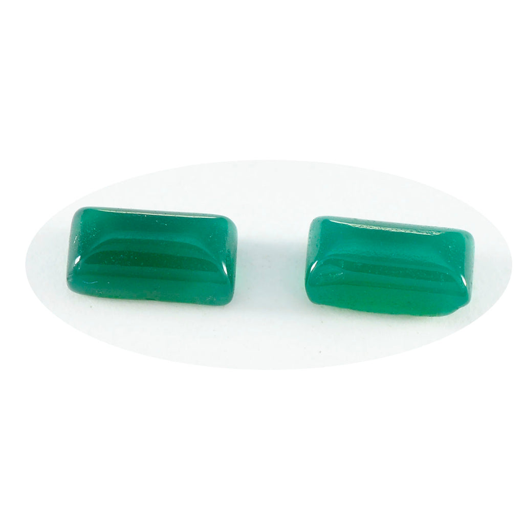 Green Onyx 1PC Large 8x16 MM Baguette Cabochon Green Superior semi Precious Gems