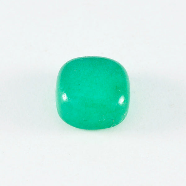 Green Onyx 1PC Large 10x10 MM Cushion Cabochon Green Brilliant semi Precious Loose Gemstones