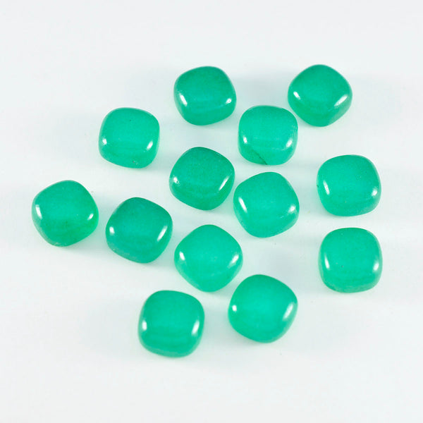 Green Onyx 10PC Tiny 3x3 MM Cushion Cabochon Green Fine semi Precious Loose Gemstone