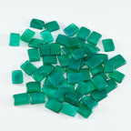 Green Onyx 1PC Tiny 5x7 MM Emerald Cabochon Green Shine semi Precious Loose Gems