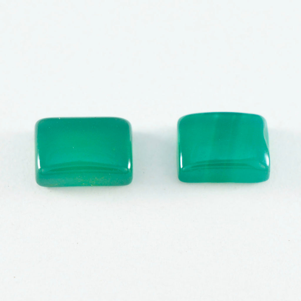 Green Onyx 1PC Large 10x12 MM Emerald Cabochon Green Brilliant semi Precious Loose Gemstones