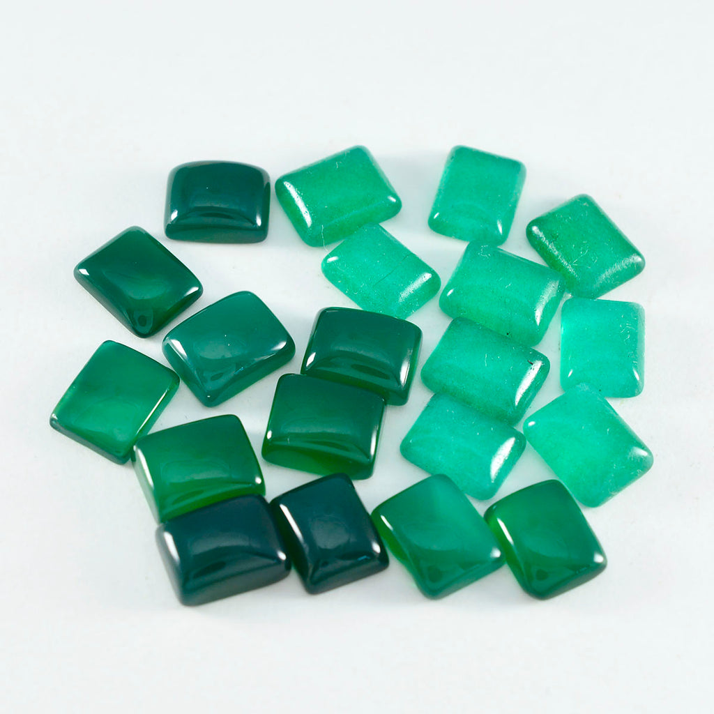 Green Onyx 1PC Tiny 5x7 MM Emerald Cabochon Green Shine semi Precious Loose Gems