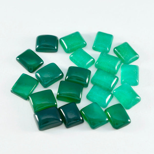 Green Onyx 1PC Tiny 5x7 MM Emerald Cabochon Green Shine semi Precious Loose Gems