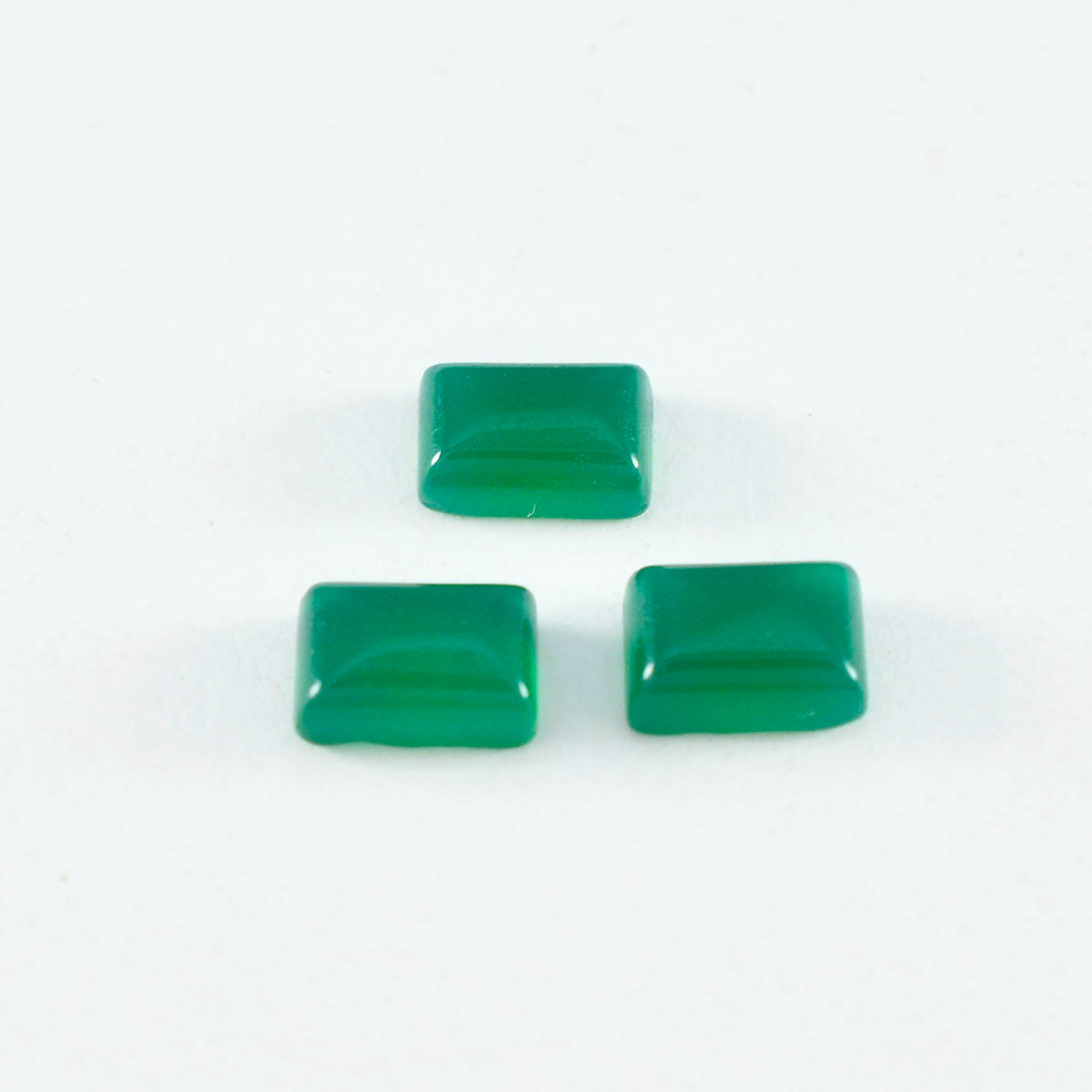 Green Onyx 1PC Small 6x8 MM Emerald Cabochon Green Fine semi Precious Loose Gemstone Imagen principal del producto