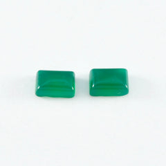 Green Onyx 1PC Medium 7x10 MM Emerald Cabochon Green Genuine semi Precious Precious Gemstone