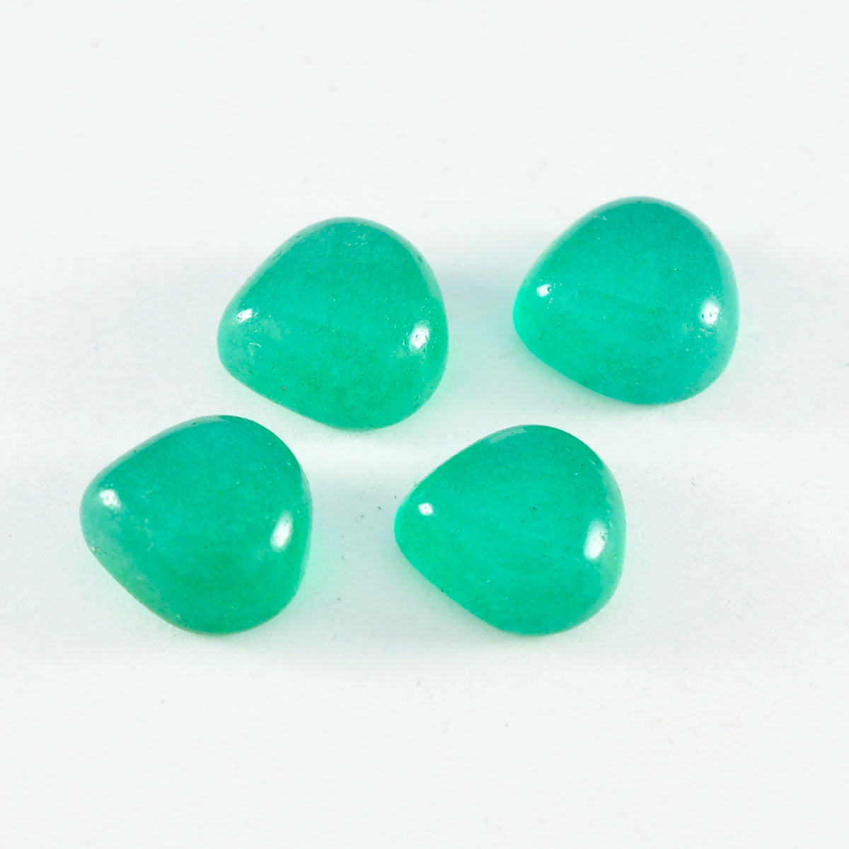 Green Onyx 1PC Large 10x10 MM Heart Cabochon Green Natural semi Precious Semi Precious Gemstone