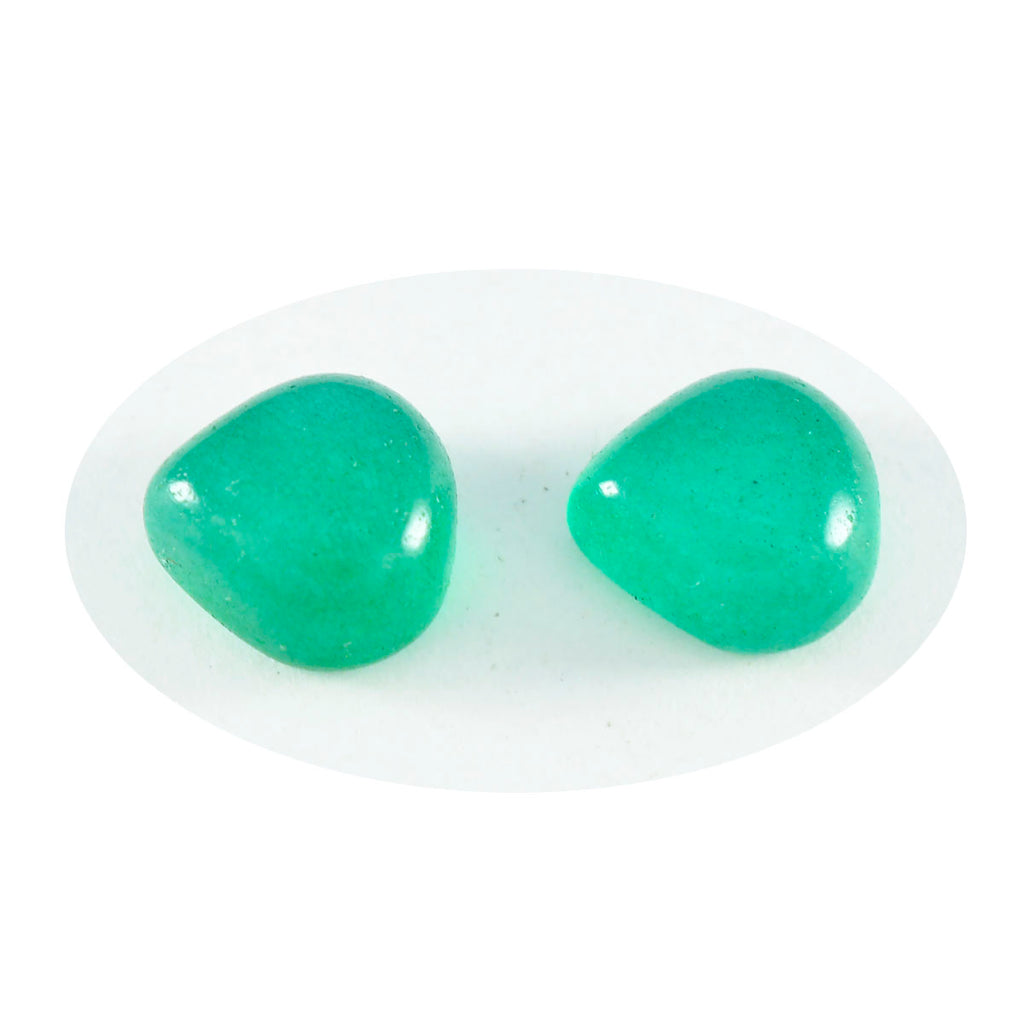 Green Onyx 1PC Small 8x8 MM Heart Cabochon Green Fine semi Precious Loose Gemstone