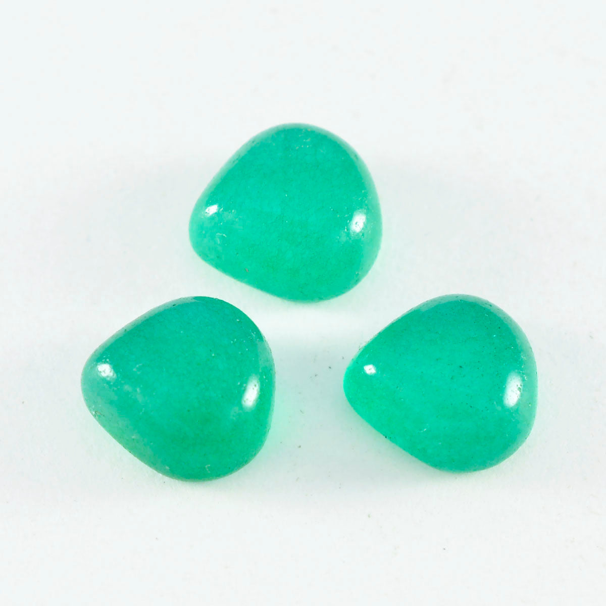 Green Onyx 1PC Medium 9x9 MM Heart Cabochon Green High Quality semi Precious Loose Gemstones