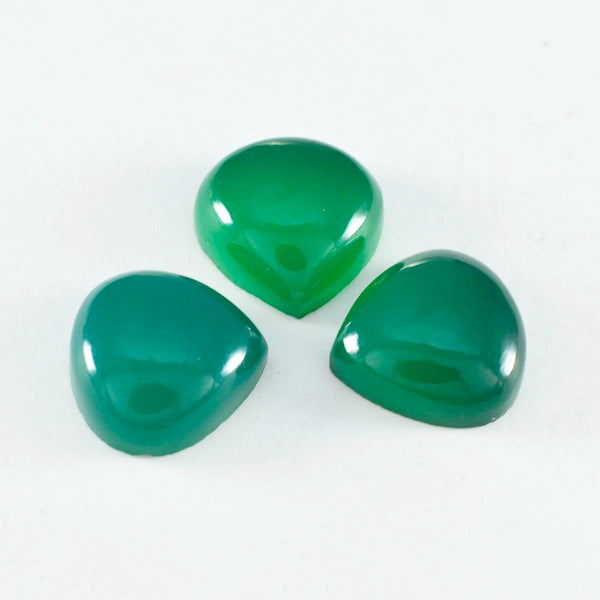 Green Onyx 1PC Large 11x11 MM Heart Cabochon Green Genuine semi Precious Precious Gemstone