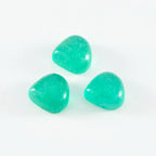 Green Onyx 1PC Small 7x7 MM Heart Cabochon Green Shine semi Precious Loose Gems