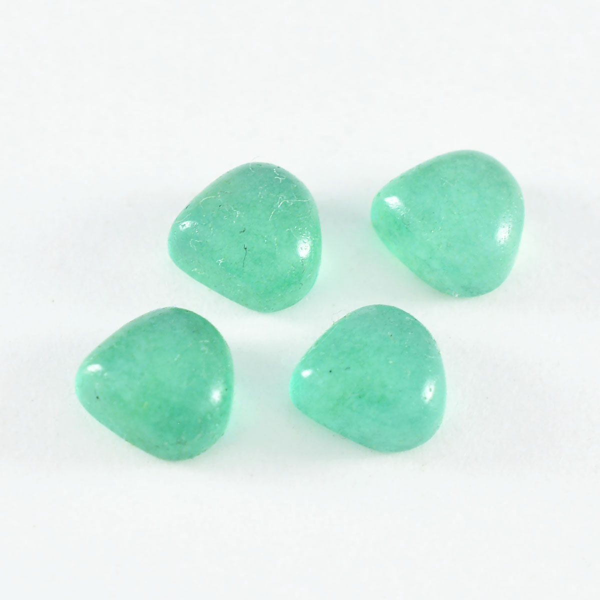 Green Onyx 1PC Small 8x8 MM Heart Cabochon Green Fine semi Precious Loose Gemstone
