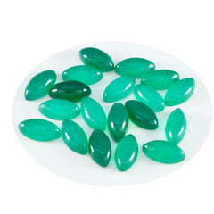 Green Onyx 1PC Small 5x10 MM Marquise  Cabochon Green Pure semi Precious Loose Gemstones