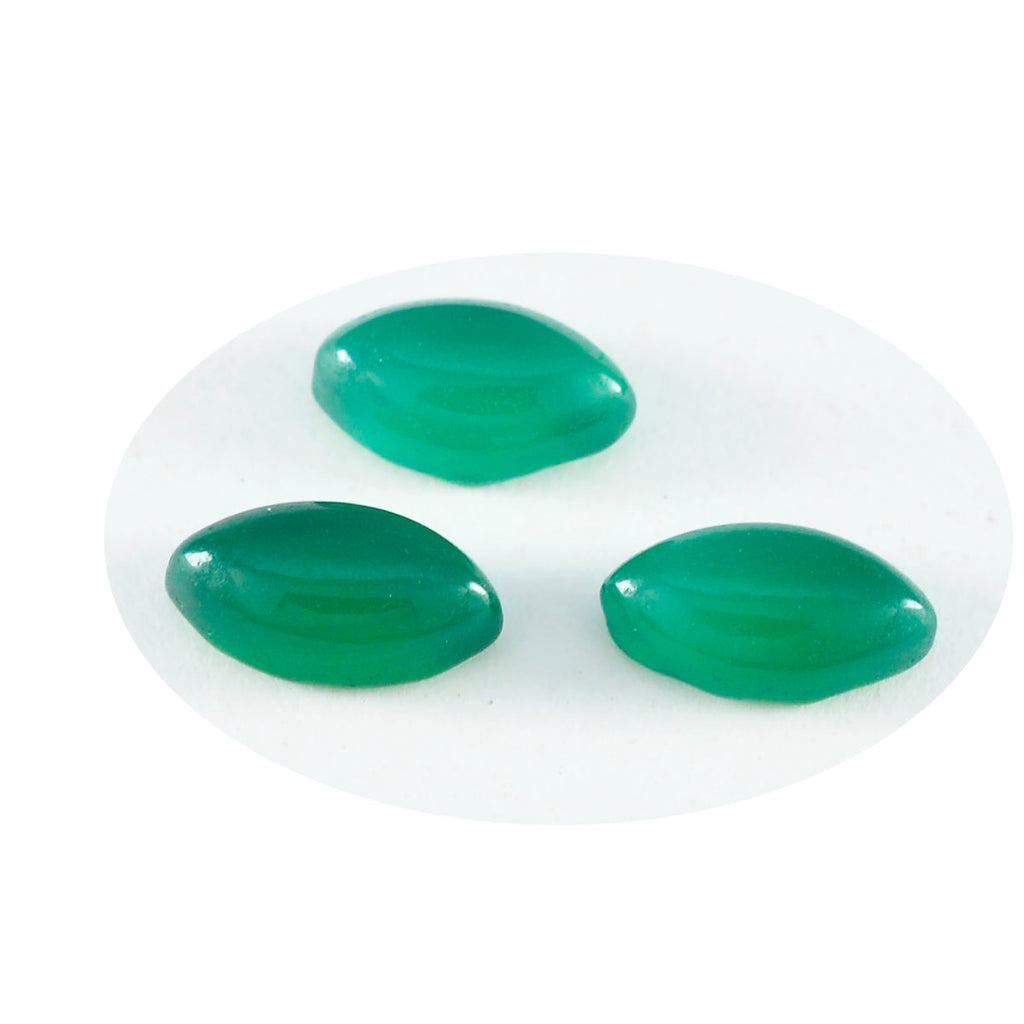 Green Onyx 1PC Small 6x12 MM Marquise  Cabochon Green Fiery semi Precious Semi Precious Gemstone