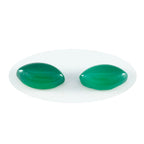 Green Onyx 1PC Medium 7x14 MM Marquise  Cabochon Green Brilliant semi Precious Precious Gemstone