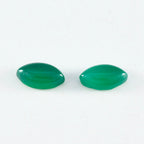 Green Onyx 1PC Medium 7x14 MM Marquise  Cabochon Green Brilliant semi Precious Precious Gemstone