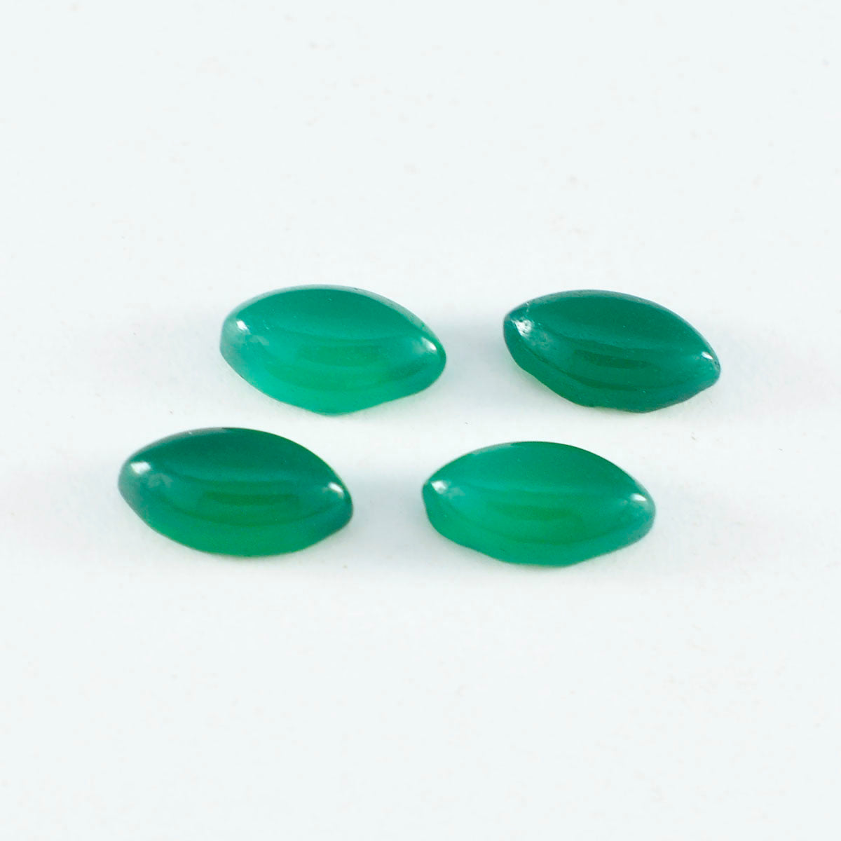 Green Onyx 1PC Large 8x16 MM Marquise  Cabochon Green Sparkling semi Precious Gems