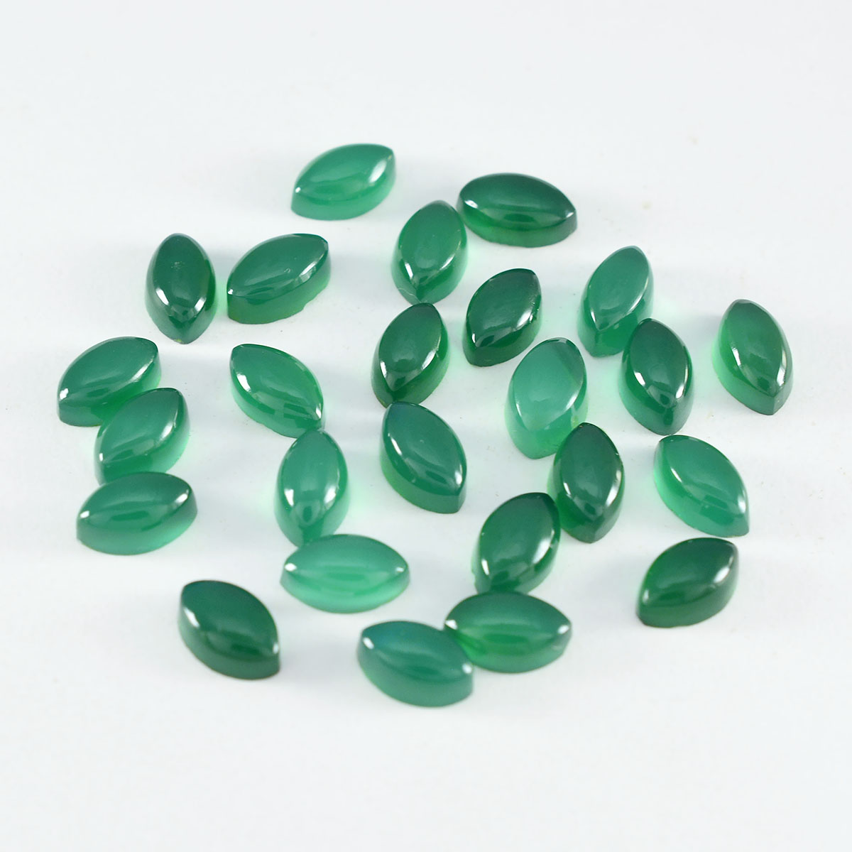 Green Onyx 10PC Tiny 3x6 MM Marquise  Cabochon Green Genuine semi Precious Loose Gems