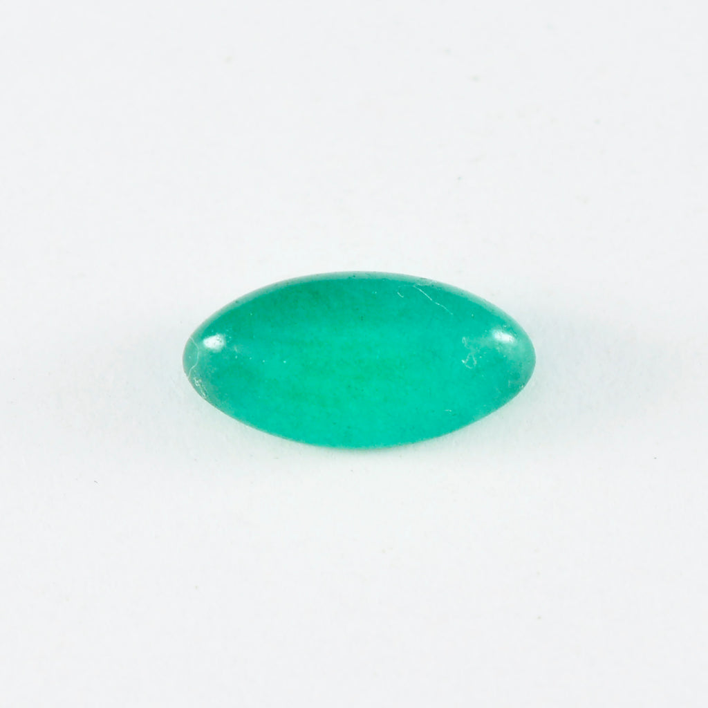 Green Onyx 1PC Small 6x12 MM Marquise  Cabochon Green Fiery semi Precious Semi Precious Gemstone
