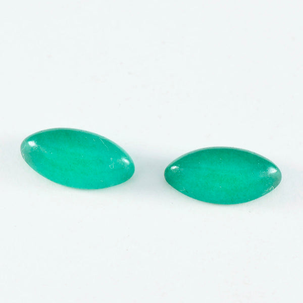 Green Onyx 1PC Small 6x12 MM Marquise  Cabochon Green Fiery semi Precious Semi Precious Gemstone