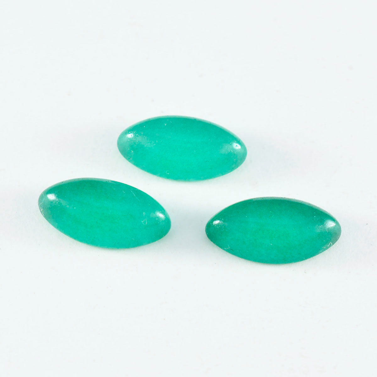Green Onyx 1PC Small 6x12 MM Marquise  Cabochon Green Fiery semi Precious Semi Precious Gemstone