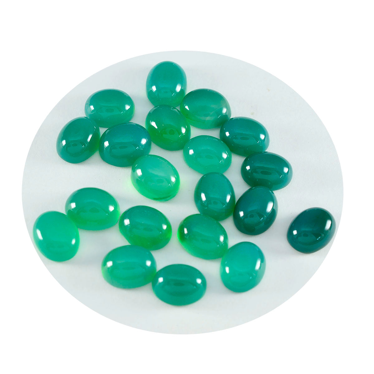 Green Onyx 1PC Small 6x8 MM Oval Cabochon Green Pure semi Precious Precious Gemstone