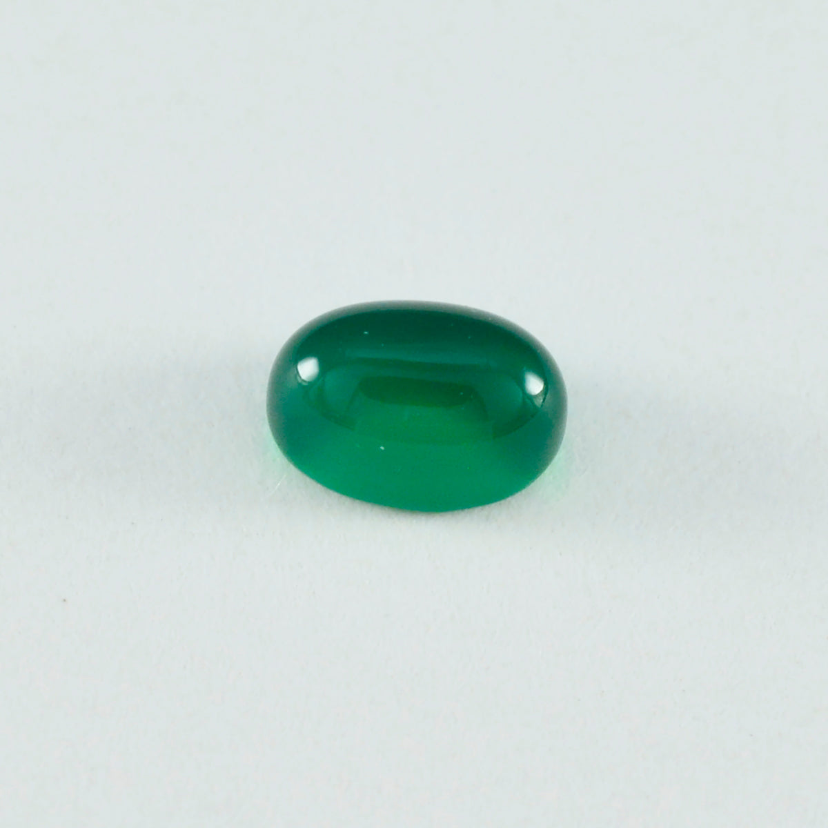 Green Onyx 1PC Large 10x12 MM Oval Cabochon Green Lustrous semi Precious Gems Hoofdafbeelding
