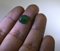 Green Onyx 1PC Large 10x12 MM Oval Cabochon Green Lustrous semi Precious Gems