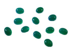 Green Onyx 10PC Tiny 3x5 MM Oval Cabochon Green Natural semi Precious Loose Gemstone