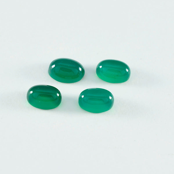 Green Onyx 10PC Tiny 4x6 MM Oval Cabochon Green Genuine semi Precious Loose Gemstones