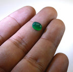 Green Onyx 1PC Tiny 5x7 MM Oval Cabochon Green Superior semi Precious Semi Precious Gemstone