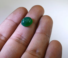 Green Onyx 1PC Small 6x8 MM Oval Cabochon Green Pure semi Precious Precious Gemstone