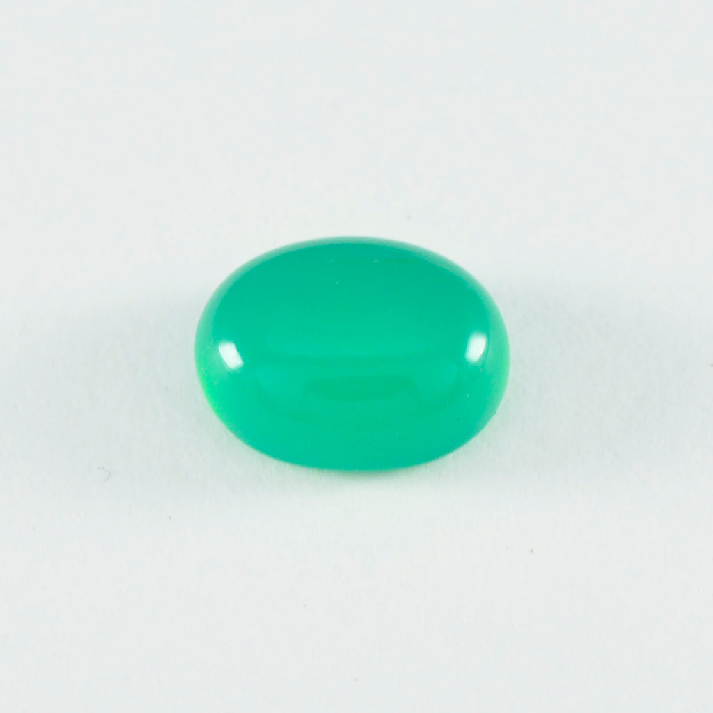 Green Onyx 1PC Medium 8x10 MM Oval Cabochon Green Polished semi Precious Loose Gemstones
