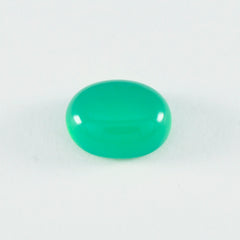 Green Onyx 1PC Large 8x12 MM Oval Cabochon Green Luster semi Precious Precious Gemstone