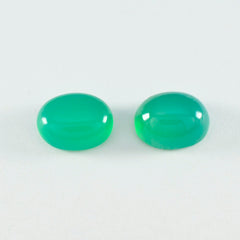 Green Onyx 1PC Medium 8x10 MM Oval Cabochon Green Polished semi Precious Loose Gemstones