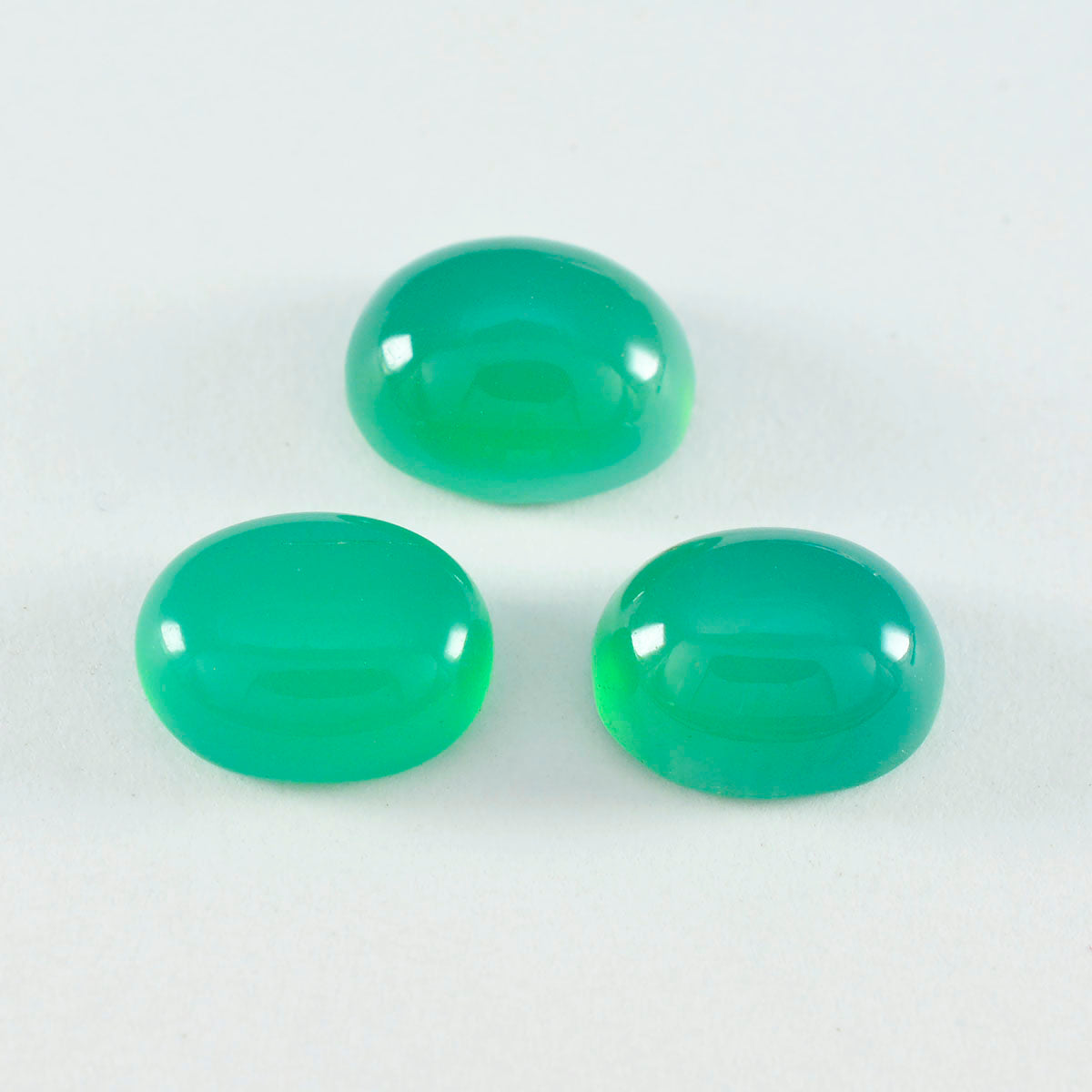 Green Onyx 1PC Medium 8x10 MM Oval Cabochon Green Polished semi Precious Loose Gemstones