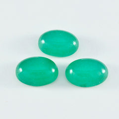 Green Onyx 1PC Large 8x12 MM Oval Cabochon Green Luster semi Precious Precious Gemstone