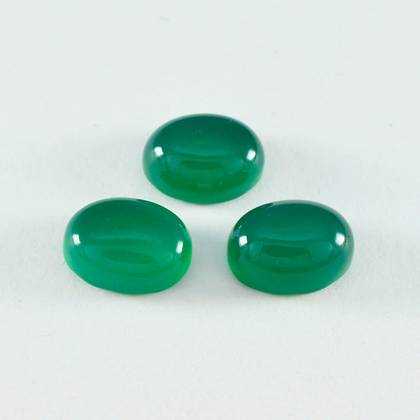 Green Onyx 1PC Large 8x12 MM Oval Cabochon Green Luster semi Precious Precious Gemstone