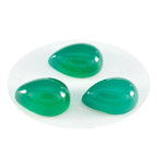 Green Onyx 1PC Medium 7x10 MM Pear Cabochon Green Shine semi Precious Loose Gems