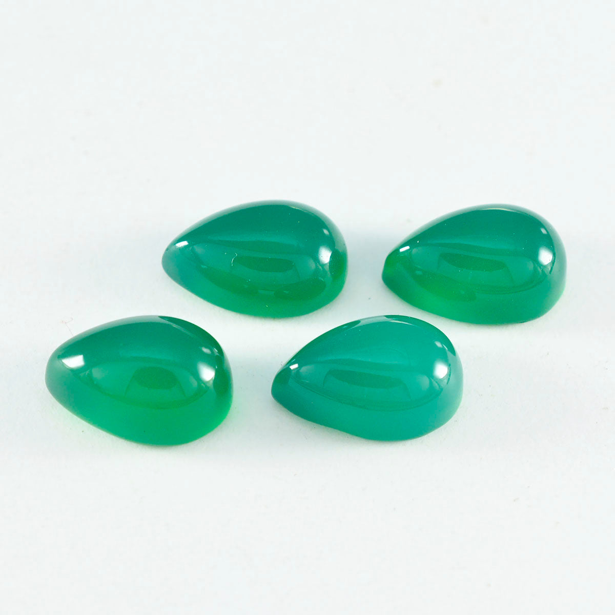 Green Onyx 1PC Large 9x11 MM Pear Cabochon Green High Quality semi Precious Loose Gemstones Hoofdafbeelding
