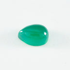 Green Onyx 1PC Small 6x9 MM Pear Cabochon Green Luster semi Precious Precious Gemstone