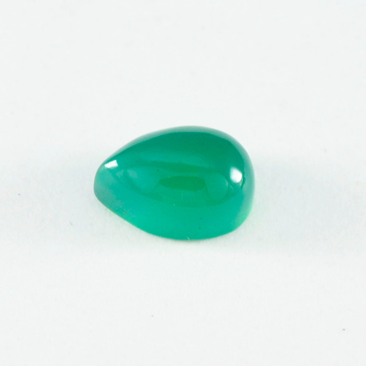 Green Onyx 1PC Small 6x9 MM Pear Cabochon Green Luster semi Precious Precious Gemstone