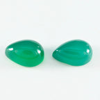 Green Onyx 1PC Medium 7x10 MM Pear Cabochon Green Shine semi Precious Loose Gems